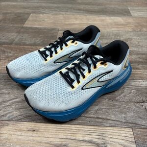 Brooks Glycerin GTS 21 White Sapphire Blue Men's Running Shoes size 9.5